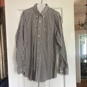 Coast Pawleys Island Boardwalk Brown Blue Shirt Size Large